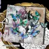 Paquete de Pegatinas para Mascotas Infeelme Serie Mariposa Contractual Concha Oro Claro Lámina de Oro Materiales para Diario de Mariposas 20 Hojas