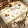 Mantel de Lujo Ligero Estilo Francés, Estilo Ins, Impermeable, Resistente al Aceite, Lavable, Tapete Cuadrado para Mesa de Comedor de Uso Doméstico, Salvamanteles Aislante del Calor