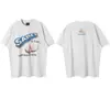 Anime Japonés Europeo y Americano Y2K Nuevo Mundo Estampado Algodón Letras Graffiti Suelta Camiseta de Manga Corta para Hombre y Mujer Peso 220