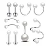 Comercio Electrónico Transfronterizo Popular Set Mixto de Perlas de 11 Piezas de Joyería para Piercings Incluyendo Clavos para Cejas, Clavos para Labios, Clavos para Orejas y Anillos para Ombligo