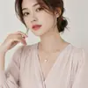 Collar de perlas de amor tridimensionales para niña dulce, estilo frío de Corea del Sur, collar de cadena de clavícula de estudiante simple que combina con todo.