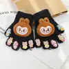Guantes Sanrio para Niñas, Nuevo Estilo Otoño e Invierno, Guantes de Cinco Dedos Kuromi con Forro de Felpa para Calidez y Protección contra el Frío