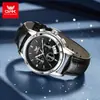 Reloj Marca Opk Tres Ojos Multifuncional de Negocios de Cuarzo Calendario Simple Correa de Acero Luminoso Impermeable Reloj para Hombre Reloj para Hombre