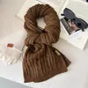 Cachecol de Tricô com Textura de Cable Knit Cor Sólida Inverno 2026 para Mulheres Proteção de Pescoço Quente de Alta Qualidade Gola Decorativa Cachecol Tendência