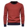 Tops de Punto para Hombre, Capa Base de Exportación, Jersey de Cuello Redondo para Hombre de Otoño e Invierno, Alta Elasticidad, Cómodo, Manga Larga Estilo Coreano