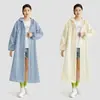 Capa de chuva descartável para uso externo, modelo longo, proteção para o corpo todo contra chuva forte, espessa, adequada para crianças e adultos, poncho de chuva portátil estilo cartão para caminhada