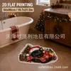 Alfombrillas de felpa con diseño de animales de dibujos animados transfronterizas, alfombrillas de felpa con temática navideña para sala de estar, alfombrillas absorbentes, suaves y decorativas para mantener el suelo caliente