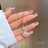 [Aço Titânio] Luxo Leve Micro-Incustado Ouro Real Zircônia Colar Totalmente Diamantado Novo para Mulheres Corrente da Clavícula Design de Nicho de Luxo Leve