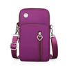 Nova Bolsa para Celular Bolsa Feminina Crossbody Mini Pequena Bolsa Tecido de Nylon com Zíper de Três Camadas Bolsa Vertical Mão Bolsa de Braço