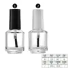 Botellas Transparentes Redondas y Cuadradas para Esmalte de Uñas 5ml 10ml 15ml Botellas de Vidrio para Cosméticos con Tapa y Pincel