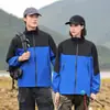 Jaqueta Masculina de Camada Única para Uso Externo Empresarial Estampa Personalizada com LOGO Corta-vento Roupas para Grupos de Funcionários Corporativos Jaqueta de Trabalho