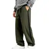 Calça esportiva casual masculina de fleece forrado para outono e inverno, design listrado, perna reta, tamanhos grandes, com cordão, para vendas transfronteiriças na Amazon, marca independente, peso pesado