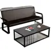 Conjunto Combinado de Sofá y Mesa de Café para Oficina Sofá de Recepción de Negocios Sofá de Oficina Minimalista Moderno de Tres Plazas para Invitados