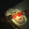 Pulseira de Contas Cilíndricas Bodhi Estrela-Lua, Pedra de Jade Polida a Seco de Círculo Único Olho de Diabo, Pulseira Yinpi para Homens e Mulheres, Estilo Étnico