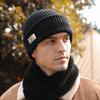 Invierno Nuevo Gorro de Punto para Hombre Exterior Algodón Puro Espesado Cálido Gorro de Lana Frío Máscara de Gorro de Doble Uso DMZ81