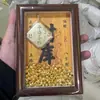 Ornamento do Deus do Tesouro da Riqueza em Ouro Puro 999, Moldura para Aumentar a Riqueza, Suporte de Exibição de Lingote de Ouro, Decoração para Posição de Riqueza, Presente