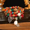 Pulseras de Cáscara de Coco Multicapa de Venta Caliente Transfronteriza Estilo Festivo, Set Creativo de 4 Pulseras Estilo Europeo y Americano, Joyería de Cuentas de Concha Elástica