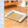 Colchoneta de verano casa para gatos casa para perros ratán gatos y perros medianos y grandes universal para las cuatro estaciones refrescante colchoneta refrescante para mascotas