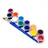 Set de 12 Colores de Tiras de Pintura Acrílica para Graffiti Infantil, Pintura Artística Estudiantil, Pintura Digital de Muñecos de Yeso