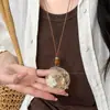 Design de senso de estilo boêmio chapéu de palha pingente trançado colar trançado à mão sensação de alta qualidade colar estilo férias na praia