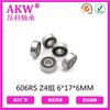 Akw Fabricante Suministra Directamente Rodamientos Miniatura 606Rs, Tamaño 6*17*6 Rodamientos para Herramientas Eléctricas de Jardín con Batería de Litio