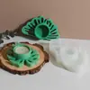 Molde de Resina DIY Suporte de Vela Folha Suporte de Vela Folha de Ginkgo Folha de Banana Base de Vela de Gesso Molde de Silicone
