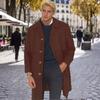 Nuevo Abrigo de Lana para Hombre Estilo Europeo, Abrigo Largo de Amazon, Ebay Más Vendido Talla Grande de un Solo Botón en Stock