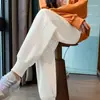Pantalones Deportivos Holgados de Algodón Casual para Primavera Otoño con Cordón y Felpa Interior para Mujer Ropa Exterior Engrosada de Otoño Invierno Nuevo Estilo Adelgazantes con Puño