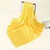Nuevo Pañuelo de Cabeza Satinado para Mujer de Color Sólido al por Mayor, Seda de Imitación de Color Único 90 Satinado Pañuelo Cuadrado Profesional para Azafata Yw102