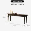 Juego de Mesa y Sillas de Comedor Rectangular Retro de Madera Maciza Estilo Francés y Americano para Apartamentos Pequeños, Mesa de Comedor Rectangular Estilo Antiguo para el Hogar