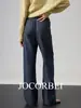 Jocorbei Estilo Old Money Pantalones Casuales de Cáñamo y Lino Pantalones de Pierna Ancha Cintura Alta Banda Elástica Adelgazante