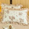 Fundas de Almohada Acolchadas de Encaje de Terciopelo de Leche Clase A, un Par de 48X74 Otoño e Invierno para el Hogar para Adultos, Individual