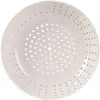 Prato de cerâmica para uso doméstico, prato de cozimento a vapor com múltiplos furos, prato redondo criativo para cozinhar pães a vapor, bolinhos, frutos do mar e como escorredor para bolinhos