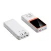 Batería externa de carga rápida de 22.5W con doble cable, que ofrece transferencia de energía bidireccional, capacidad de 20000 mAh y portabilidad, adecuada para dispositivos Apple y Huawei