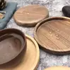 Posavasos de Madera Maciza Posavasos de Nogal Negro Posavasos Aislantes Posavasos Creativos de Madera de Haya Redondos Cuadrados Bandeja Posavasos