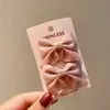 Pasador de pelo para niños coreano Pinza para el pelo de lazo rojo Pinza lateral para flequillo de bebé princesa Accesorio para el pelo de niña Pequeña Versátil Lindo