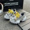 Zapatillas Deportivas Infantiles 2025 Primavera y Otoño Nuevo Estilo Moda para Niños Tendencia Populares Zapatos de Papá Ligeras para Niñas Suela Suave Zapatillas para Correr