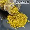 Tiras de Cebolleta Láser Hechas a Mano Flotantes Cáñamo Cristal Epoxi Pintura Láser de Siete Colores Escamas Doradas Brillo Adornos Tiras Largas Pequeñas