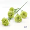 5 claveles artificiales, tallo único, flores artificiales, claveles, flores elegantes, decoración de sala de estar, arreglo floral, arte floral artificial