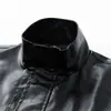 Chaqueta de Béisbol para Motocicleta Estilo Americano 2025 Abrigo de Cuero Lavado para Hombre Primavera y Otoño Cuello Solapa Corte Holgado Suministro Transfronterizo Pu