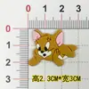 Accesorios para Zuecos DIY Tom y Jerry Flor para Zapato Hebilla de Zapato de Goma Suave Hebilla Decorativa Parche para Funda de Teléfono Móvil