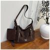 Bolsa de Grande Capacidade para Mulheres 2026 Novo Estilo Bolsa Transversal com Textura Única para Estudantes Universitários, Bolsa de Ombro para o Trabalho, Bolsa Tote