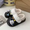 Pantuflas de Algodón de Liberación Rápida en Stock para Mujer, Pareja de Invierno Hogar Paquete Medio Suela Gruesa Antideslizante Cálidas para Maternidad Interiores