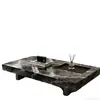 Mesa de Centro Retangular Estilo Italiano Minimalista Moderno para Sala de Estar, Home Office, Apartamento Pequeno, Mesa da Moda