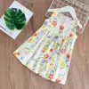 Vestido de Playa de Algodón y Seda Floral de Princesa para Niños 2026 Verano Nuevo Vestido de Tirantes para Bebé Ropa para el Hogar con Aire Acondicionado