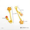Pulsera de cadena de cola de mariposa con flores de larga duración, accesorios de oro y arena, collar, exquisitos accesorios de oro y arena al por mayor