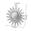 Colgante de sol y luna con cara sonriente de acero inoxidable, estilo retro europeo y americano, de acero de titanio, collar con colgante DIY, accesorios hechos a mano