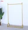 Estante de Exhibición Dorado para Tienda de Ropa Estante para Tienda de Ropa de Hombre y Mujer Tienda de Ropa Infantil Tienda de Novias Colgador Elevable de Doble Capa de Piso