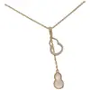 Nuevo collar de calabaza de jade blanco estilo chino, cadena de clavícula de nicho de lujo ligero de alta gama, collar de la fortuna de temperamento suave y exquisito