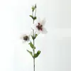 Flor falsa de Clematis cruzamento floral de casamento atacado flor artificial fio flor de lótus decoração de casa forma de trepadeira de flores